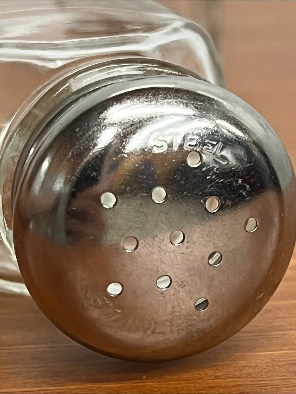 Glass Salt and Pepper Shaker Set with Stainless Steel lids